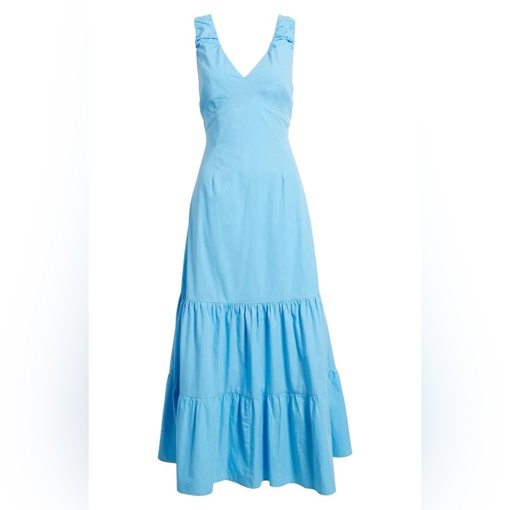 Rio Tiered  Blue Maxi Dress